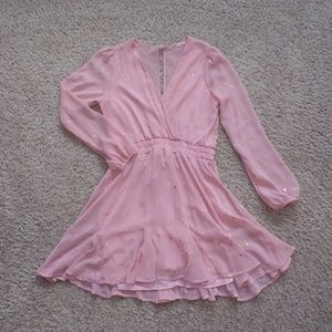 Light Pink Dress, Gold Stars